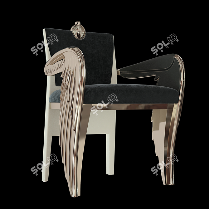 Golden-winged Armchair ART Pars 3D model image 3