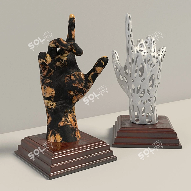 Elegant Hand Sculpture 3D model image 1