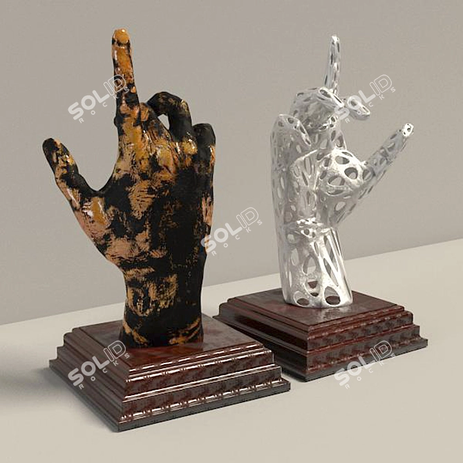 Elegant Hand Sculpture 3D model image 2