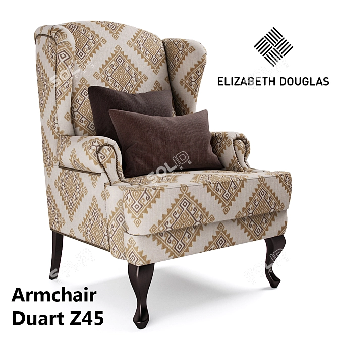 Classic Ethnic Armchair DUART Z45 3D model image 1