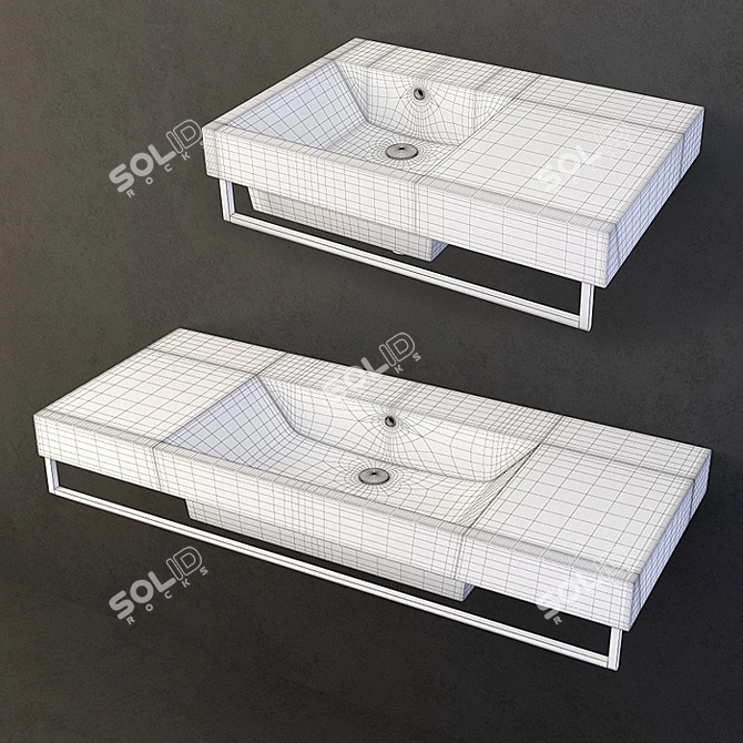 Catalano Zero Domino Washbasin Set 3D model image 3