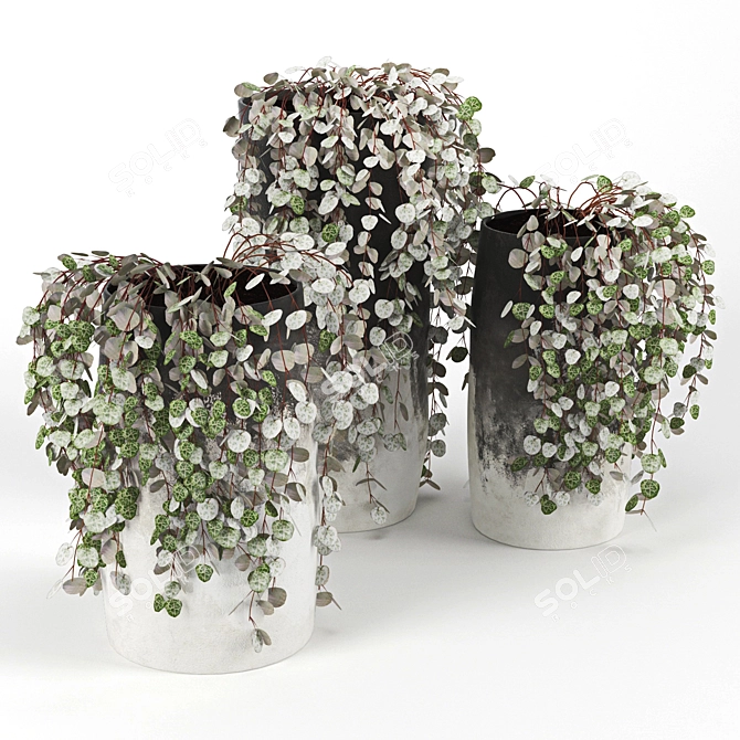Title: Monochrome Ombre Vase 3D model image 2