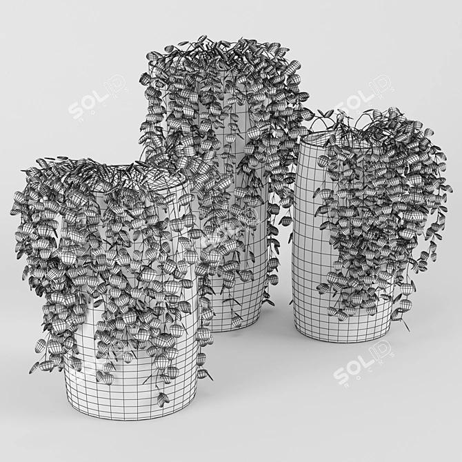 Title: Monochrome Ombre Vase 3D model image 3