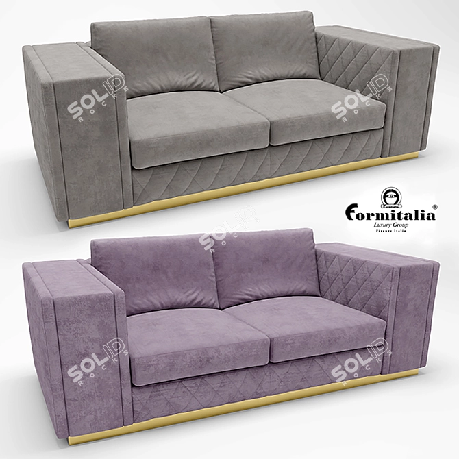 Elegant Verona 2 Seater Sofa: Formitalia Group 3D model image 1