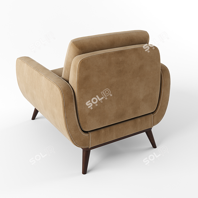 Nill's Pralin Armchair - Luxurious Comfort 3D model image 3