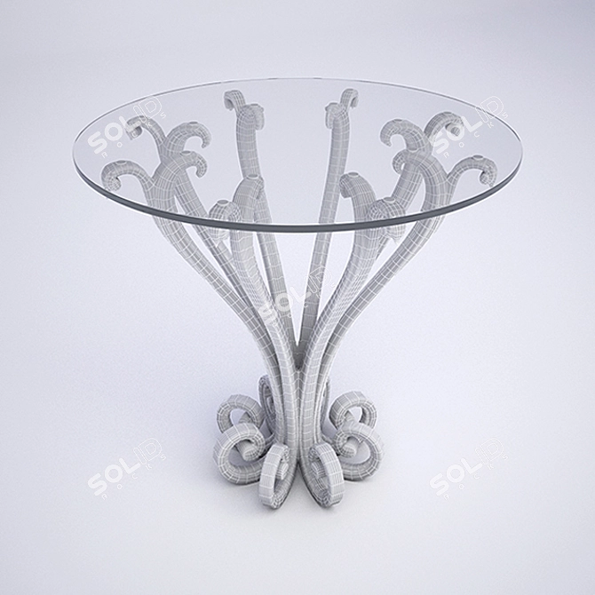 Elegant Square Table 3D model image 2