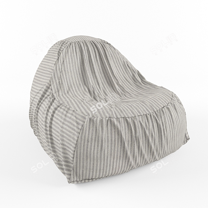 Comfy Bean Bag Pouf 3D model image 1