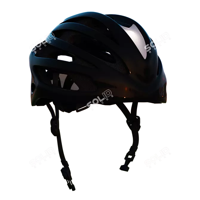 Illuminate Your Ride: Headlight-Integrated Bicycle Helmet 3D model image 1