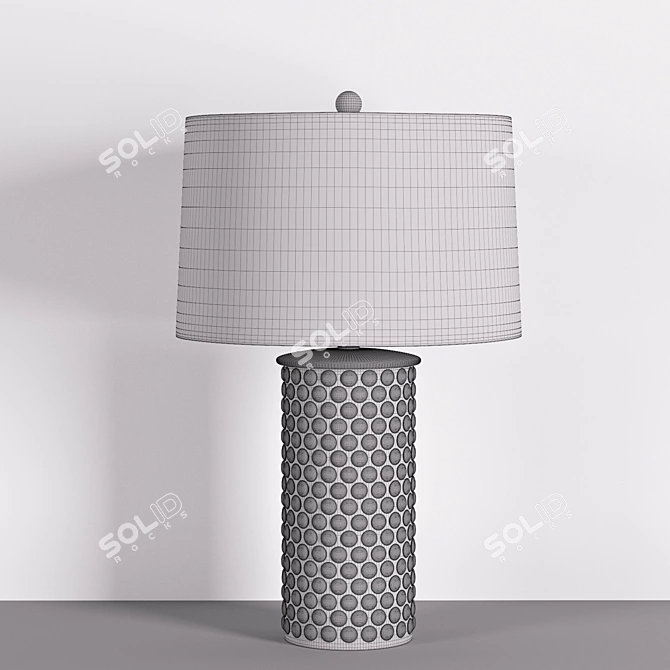 Charcoal Crackle Porcelain Lamp 3D model image 2