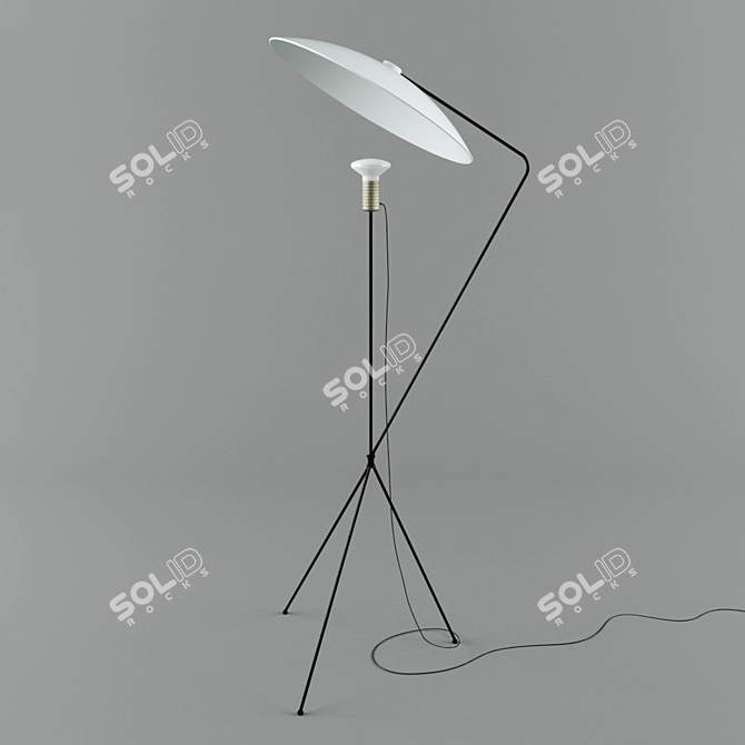 Sleek Solveig Floor Light 3D model image 1
