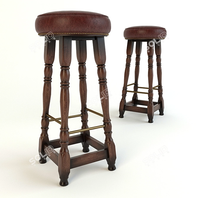 Elegant Bar Chair: Compact Design 3D model image 1