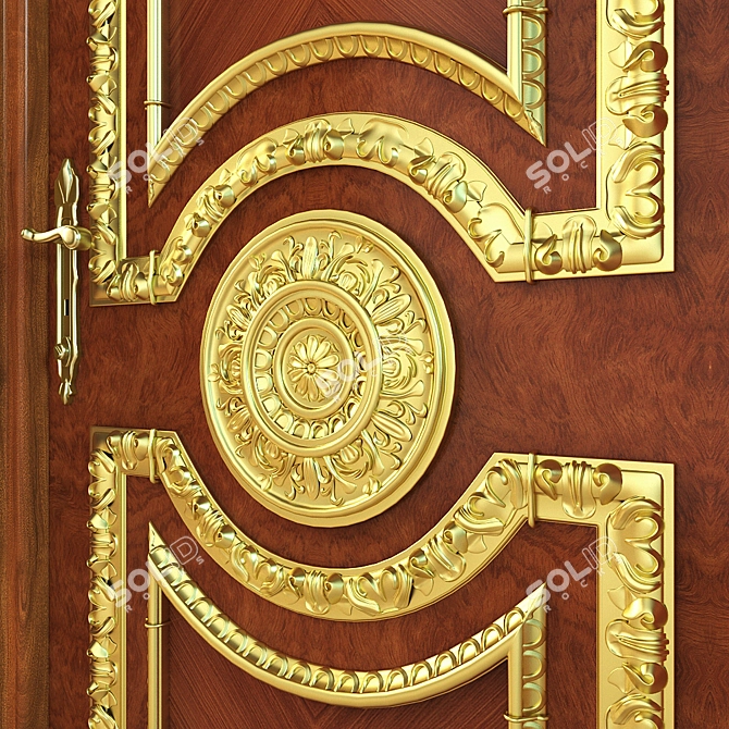 Elegant Emilia Q Junglans Door 3D model image 2