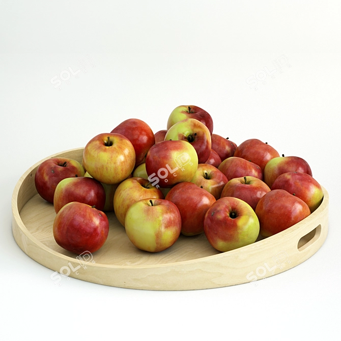 Fresh and Juicy Apples 3D model image 1