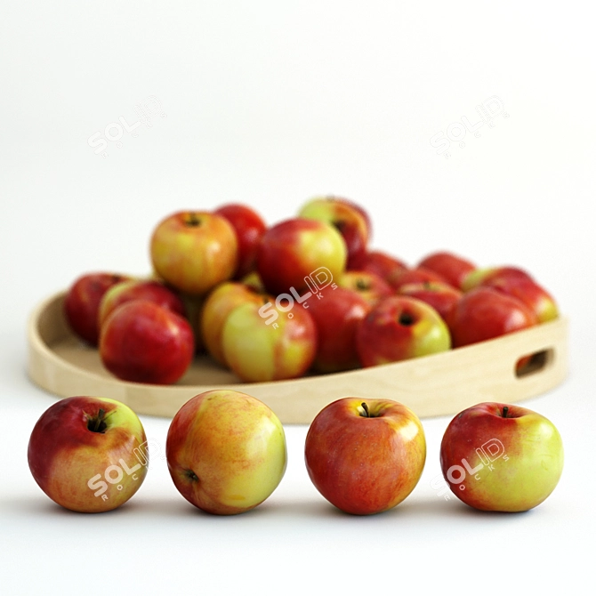 Fresh and Juicy Apples 3D model image 2