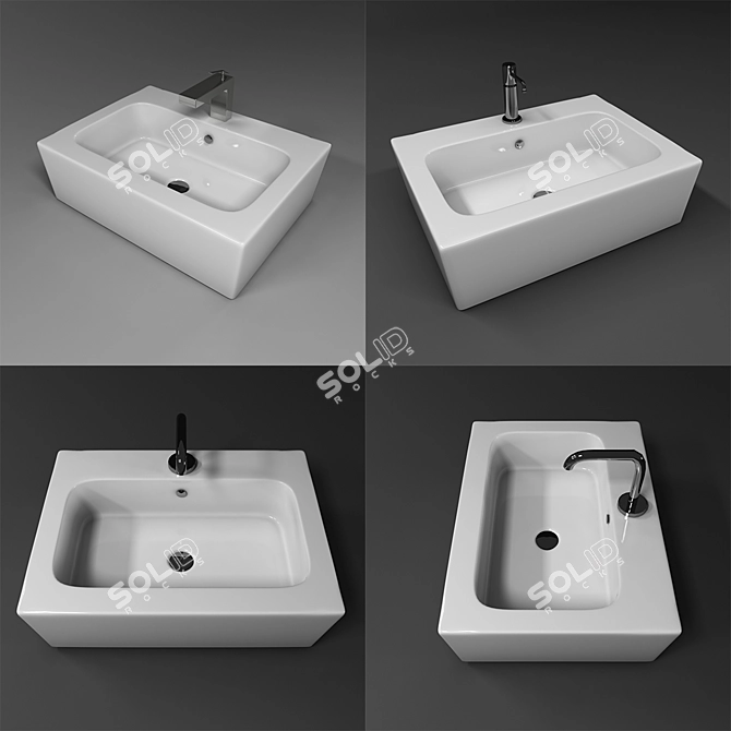 Luxury Bath Set: Colpa San Armida Optima - Kerasan Ego Sink 3D model image 2