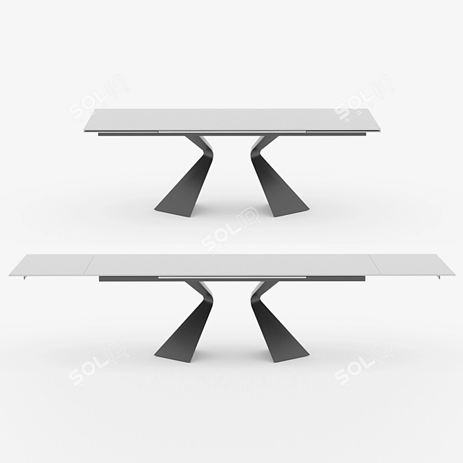 Elegant Bonaldo Prora Dining Table 3D model image 3