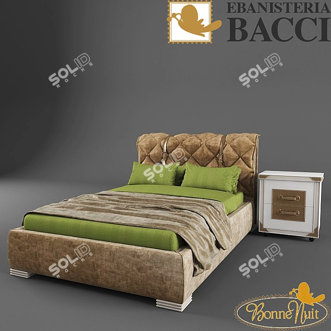 Dreamy Ebanisteria Bacci Bed Set 3D model image 2