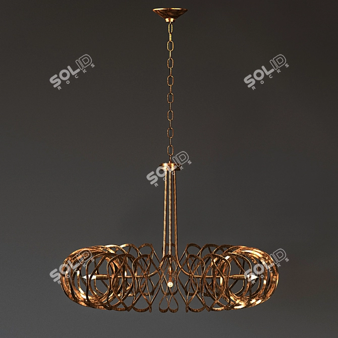 Gild Barry Goralnick Chandelier: Glamorous & Grand 3D model image 1