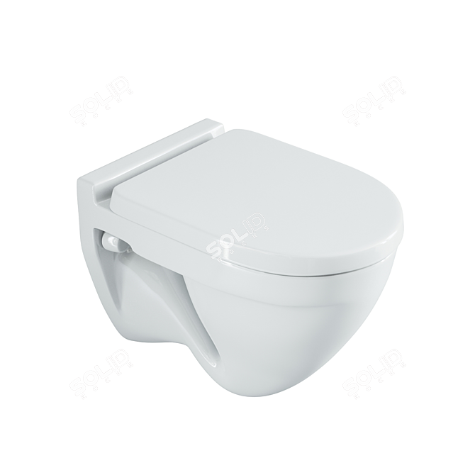 Attica Suspended Toilet: Elegant & Space-Saving 3D model image 1