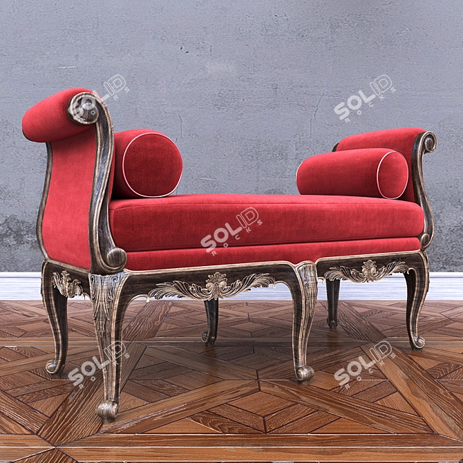 Elegant Beauvais Bench: Luxury in Every Detail 3D model image 3