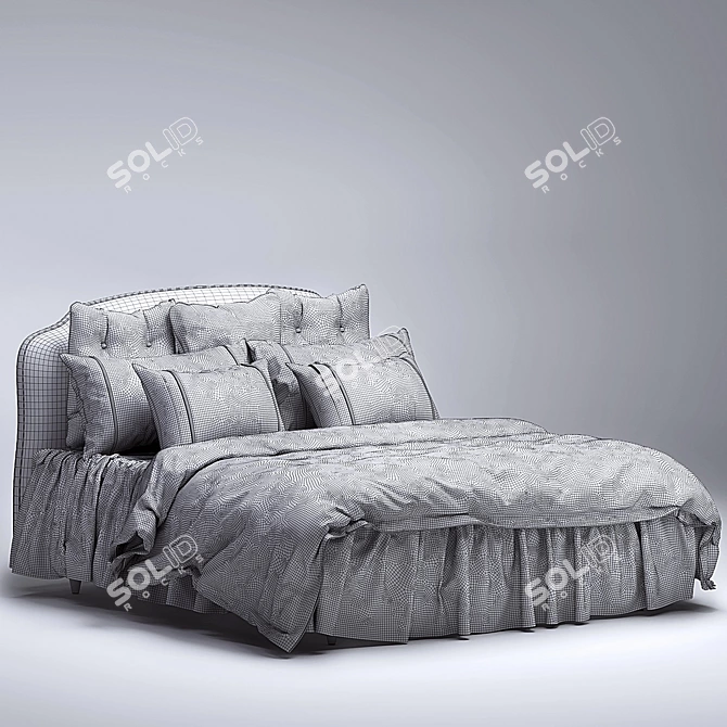 Luxury Eastern Accents Bedding Set 3D model image 3