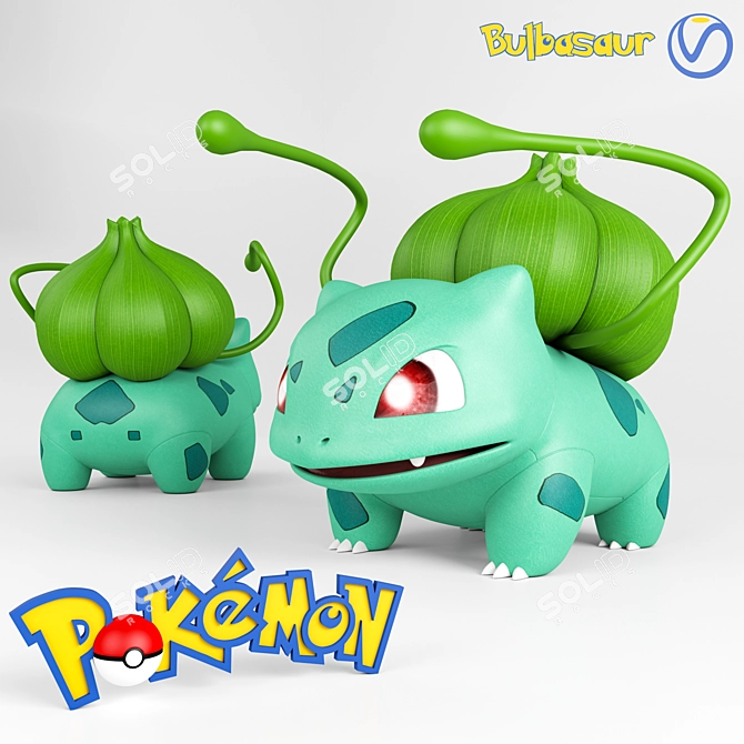 Bulbasaur: The Plant-Dino Pokémon 3D model image 1