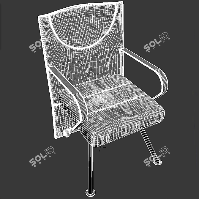 Elegant GINZA Chair by Mariani 3D model image 3