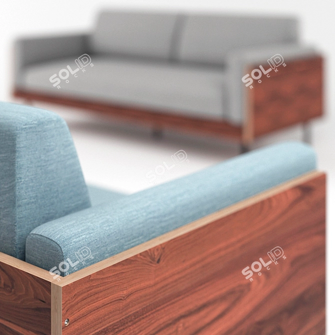 Contemporary William Sofa 3D model image 2