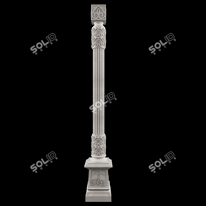 Elegant Column Stand for Home Decor 3D model image 1