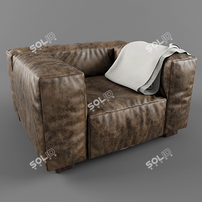 Vintage Leather Chair 3D model image 1