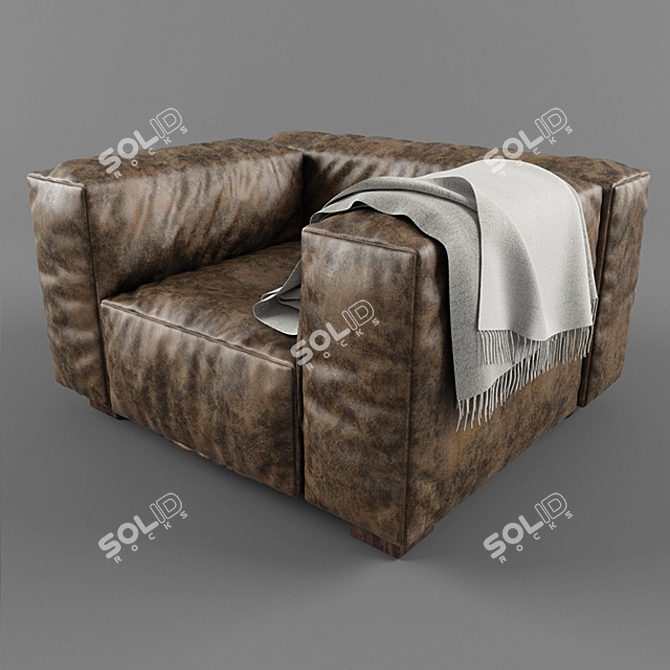 Vintage Leather Chair 3D model image 2