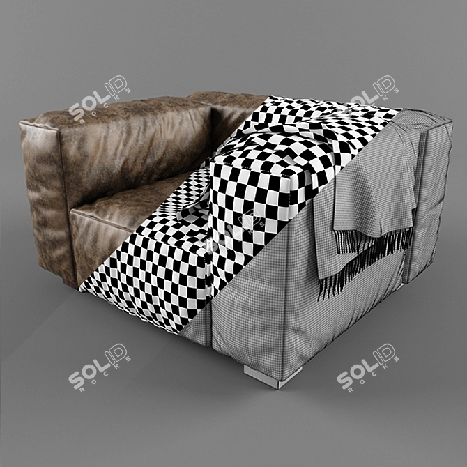 Vintage Leather Chair 3D model image 3