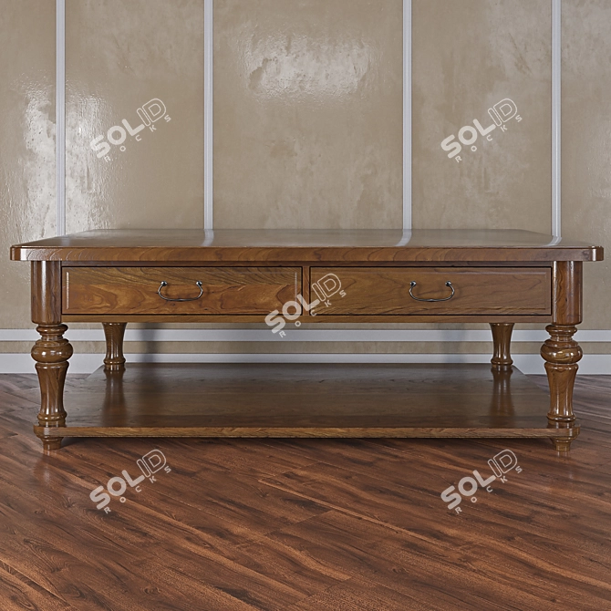 Sophisticated Tynecastle Cocktail Table 3D model image 2