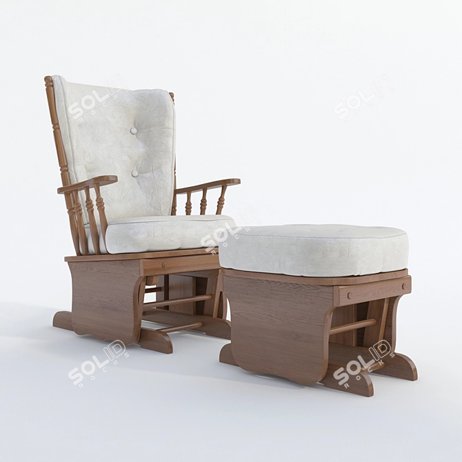 Cozy Rocking Chair 3D model image 1