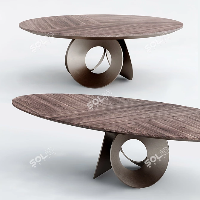 Elegant Oracle Dining Tables 3D model image 1