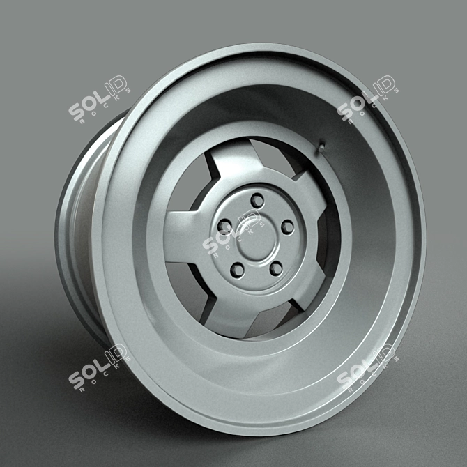 Vintage Style Wheel for Classic Japanese Cars 3D model image 1