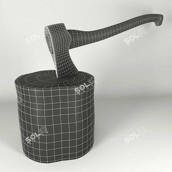 Pro Forest Axe: Superior Tree Felling 3D model image 2