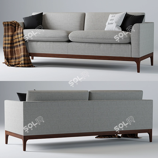 Elegant Loren Sofa by Kure 3D model image 1