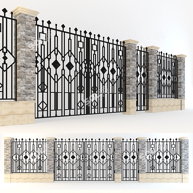 Multi-Purpose Steel Gate Kit 3D model image 1