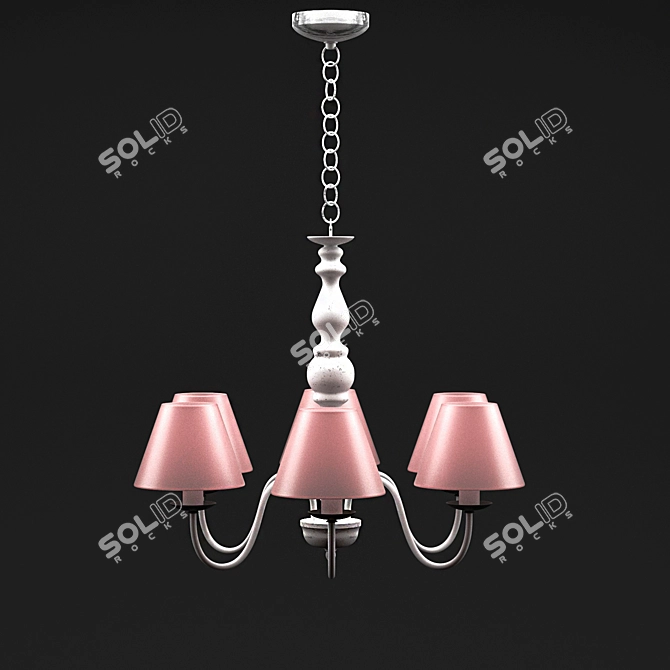 Elegant Vintage Chandelier 3D model image 1