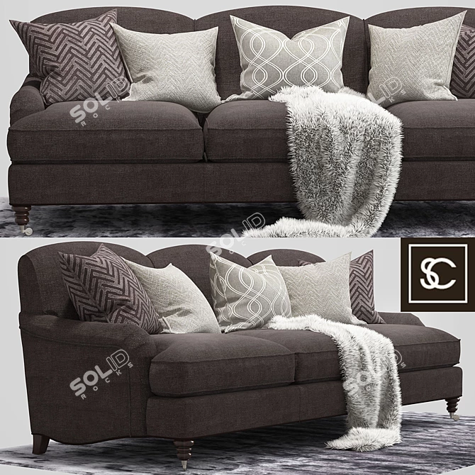 Classic Luxury Howard Sofa 3D model image 1