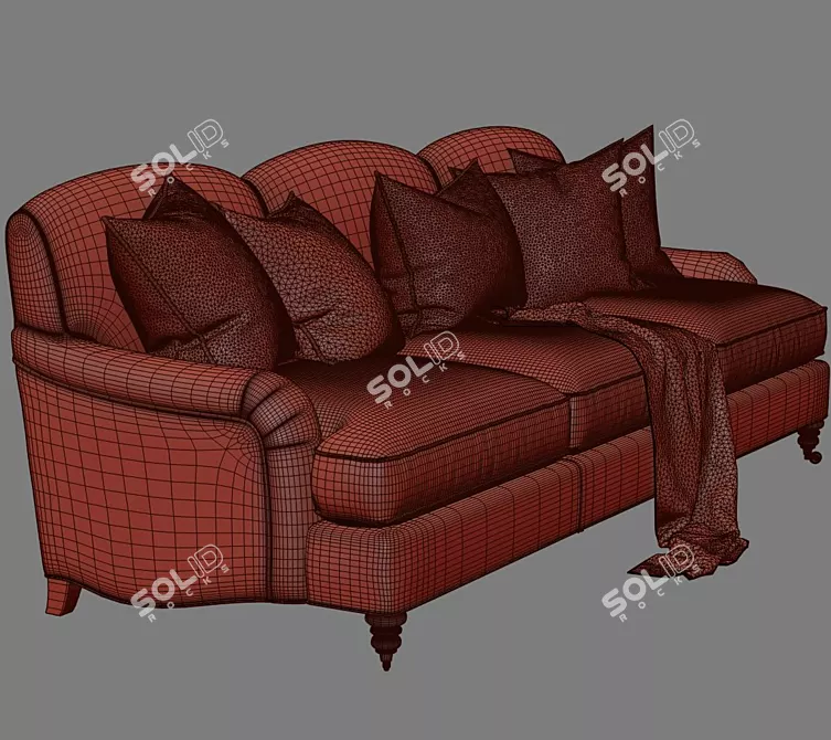 Classic Luxury Howard Sofa 3D model image 3