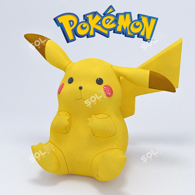 Electric Pikachu Pokemon Merchandise 3D model image 1