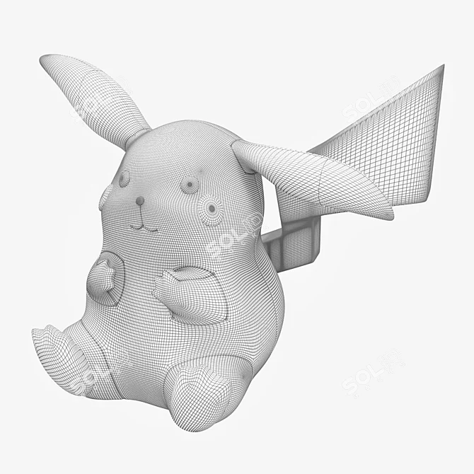 Electric Pikachu Pokemon Merchandise 3D model image 3