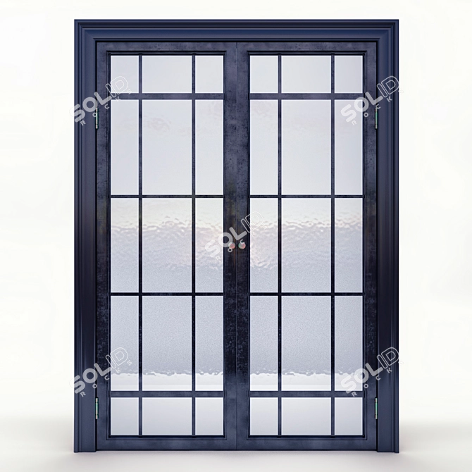 Elegant English Interior Door 3D model image 1