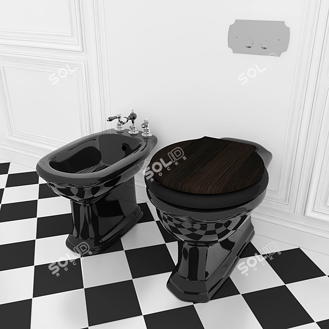 SBORDONI Neoclassica Black Sanitaryware 3D model image 2