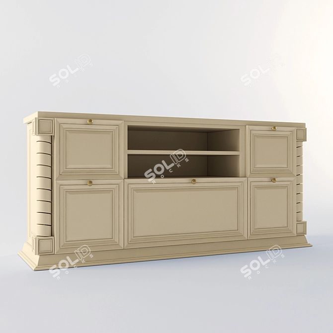 Creamy Style: Giovanni Kitchen Set 3D model image 2