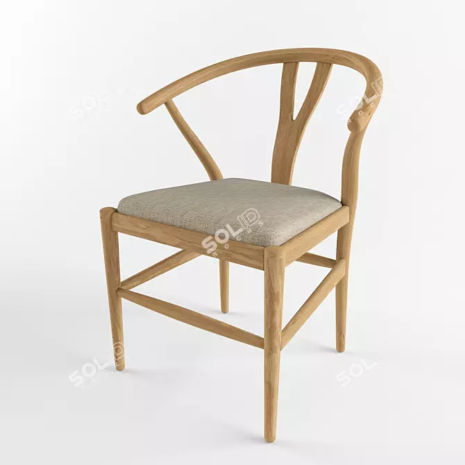 Eco-Chic Chair: Sustainable Style 3D model image 1