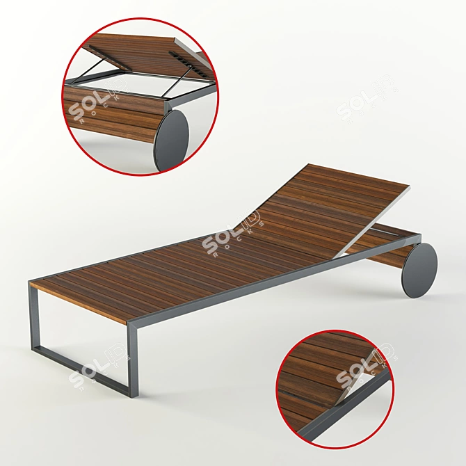Relax & Unwind with Our Garden Lounger 3D model image 1