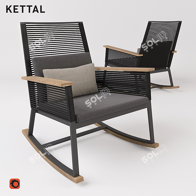 Kettal Landscape Rocker 3D model image 1